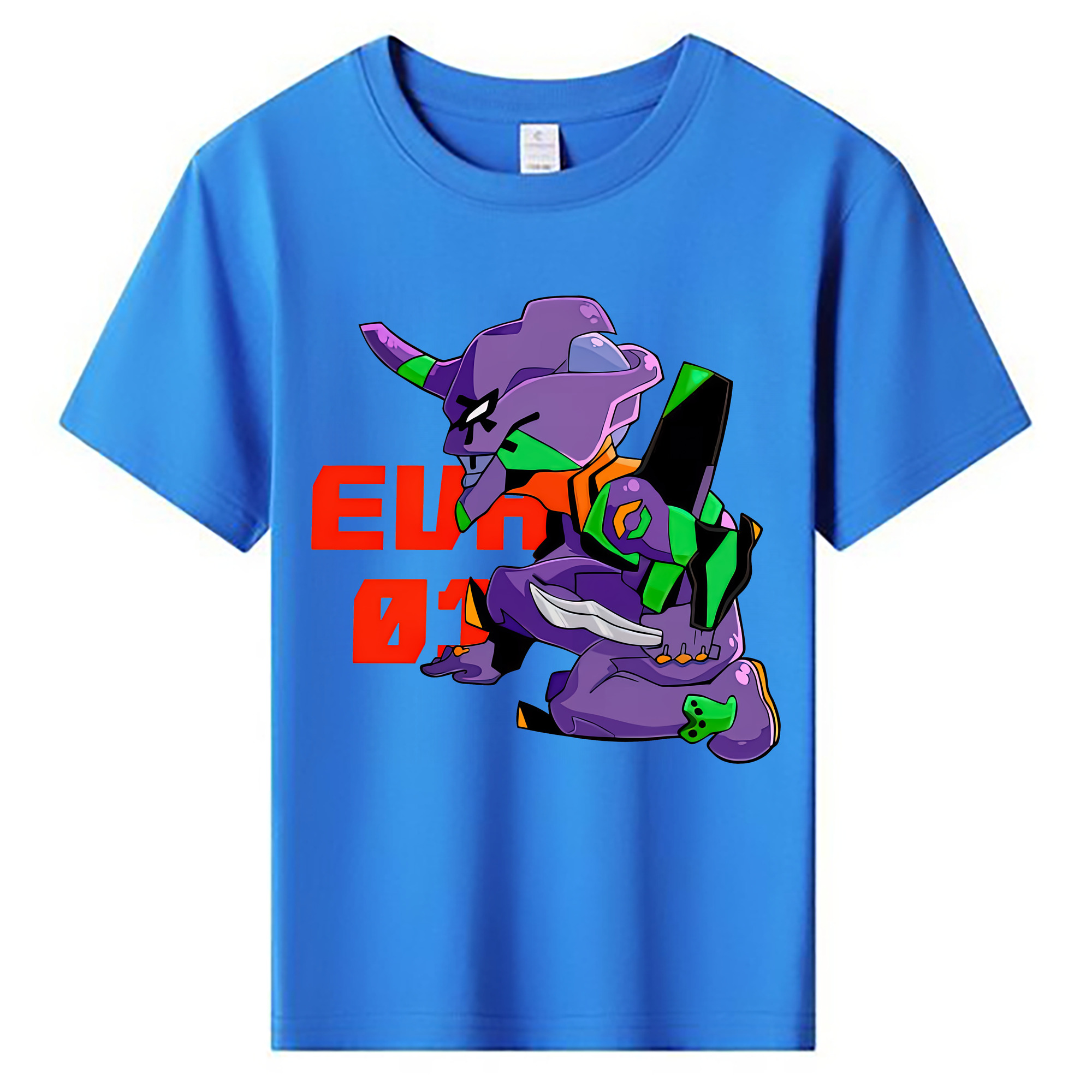 （画像用） EVA 新世紀エヴァンゲリオン 綿100％キッズTシャツ（フロントプリント）